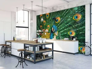 Fashion Pauw van dichtbij fotobehang Tienerkamer | Dieren