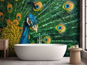 Fashion Pauw van dichtbij fotobehang Tienerkamer | Dieren