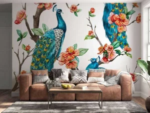 Sale Pauwen print fotobehang Dieren