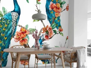 Sale Pauwen print fotobehang Dieren
