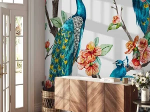 Sale Pauwen print fotobehang Dieren