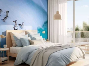 Hot Pinguïns glijden van een helling af fotobehang Dieren