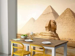 Online Piramiden en de Sfinx fotobehang Architectuur
