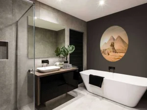 Online Piramiden en de Sfinx fotobehang Architectuur