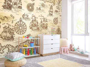 New Piratenkaart fotobehang Kinderkamer | Babykamer