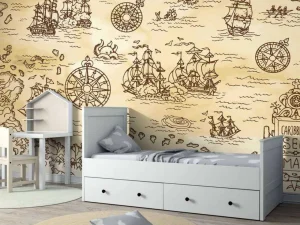 New Piratenkaart fotobehang Kinderkamer | Babykamer
