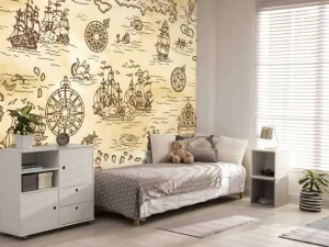 New Piratenkaart fotobehang Kinderkamer | Babykamer