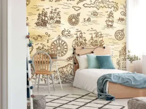 New Piratenkaart fotobehang Kinderkamer | Babykamer