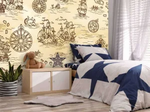 New Piratenkaart fotobehang Kinderkamer | Babykamer