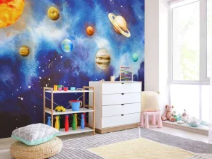 Fashion Planeten in de ruimte Kinderkamer