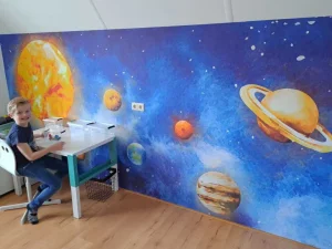 Fashion Planeten in de ruimte Kinderkamer