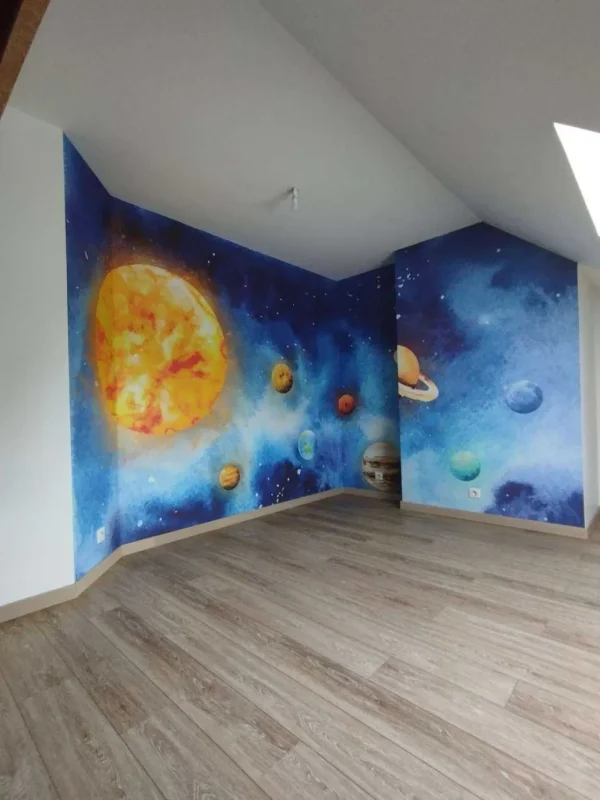 Fashion Planeten in de ruimte Kinderkamer