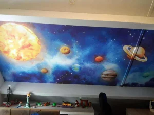 Fashion Planeten in de ruimte Kinderkamer