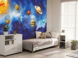 Fashion Planeten in de ruimte Kinderkamer