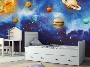 Fashion Planeten in de ruimte Kinderkamer