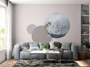 Fashion Poema in een winterlandschap fotobehang Dieren