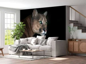 Sale Poema met een zwarte achtergrond fotobehang Dieren