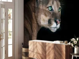 Sale Poema met een zwarte achtergrond fotobehang Dieren