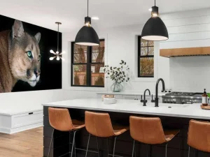 Sale Poema met een zwarte achtergrond fotobehang Dieren