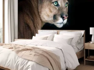 Sale Poema met een zwarte achtergrond fotobehang Dieren