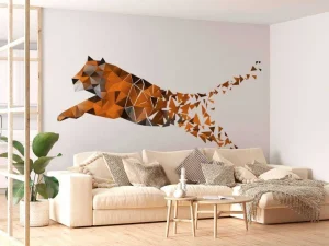 Outlet Polygoon tijger fotobehang Tienerkamer | Kunst & Design