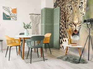 Discount Portret Luipaard in Zuid-Afrika fotobehang Dieren
