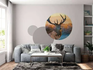 Discount Portret van een Hert (Edelhert) fotobehang Dieren