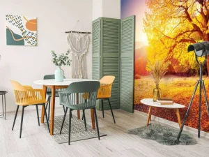 Discount Prachtige beukenboom in de herfst fotobehang Bloemen
