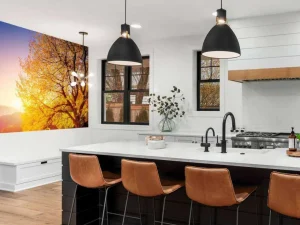 Discount Prachtige beukenboom in de herfst fotobehang Bloemen