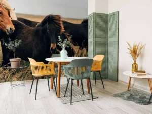 Clearance Prachtige paarden in de wind fotobehang Tienerkamer | Kinderkamer