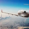 Hot Privéjet boven Dubai fotobehang Steden | Architectuur