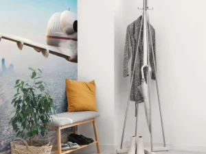Hot Privéjet boven Dubai fotobehang Steden | Architectuur