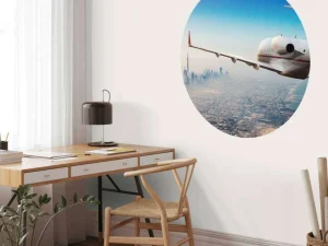 Hot Privéjet boven Dubai fotobehang Steden | Architectuur