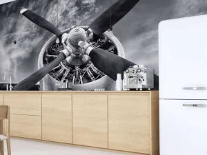 Best Propeller van een vintage vliegtuig fotobehang Tienerkamer | Transport