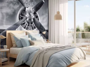 Best Propeller van een vintage vliegtuig fotobehang Tienerkamer | Transport
