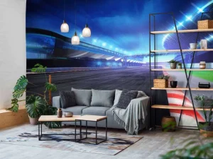 Hot Race circuit design fotobehang Kinderkamer | Transport
