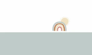 Online Regenboog met zon Kinderkamer