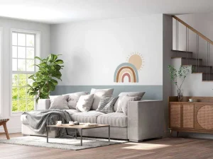 Online Regenboog met zon Kinderkamer