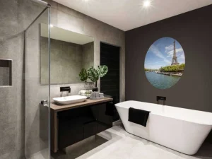 New Rivier langs de Eiffeltoren fotobehang Architectuur