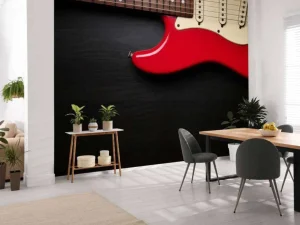 Hot Rode elektrische gitaar fotobehang Tienerkamer
