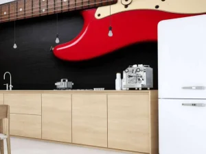 Hot Rode elektrische gitaar fotobehang Tienerkamer