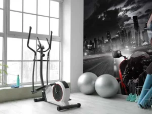 Discount Rode motor richting een grote stad fotobehang Tienerkamer | Transport