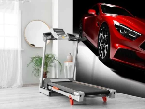 Hot Rode sportauto in een donkere ruimte fotobehang Tienerkamer | Transport