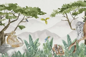 Hot Roofdieren in de jungle Kinderkamer