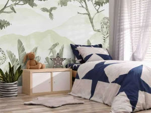 Clearance Roofdieren in de jungle in groen Kinderkamer | Dieren