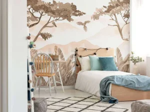 Discount Roofdieren in de jungle taupe Kinderkamer