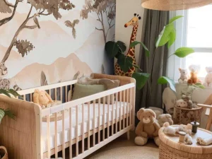 Discount Roofdieren in de jungle taupe Kinderkamer