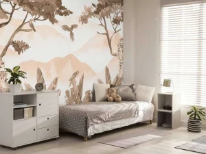 Discount Roofdieren in de jungle taupe Kinderkamer