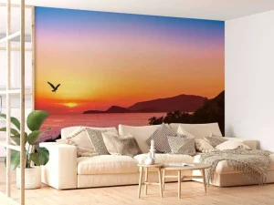 Outlet Roofvogel tijdens Zonsondergang fotobehang Dieren