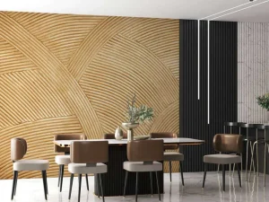 Hot Rotan muur fotobehang Gang | Oppervlakten